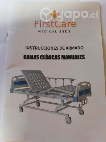 Cama Clínica Manual con 3 posiciones nueva