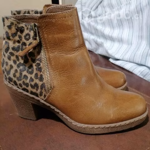 Botines cuero cafe - Imagen 3