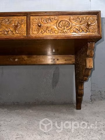 Mesa pegada a la pared + espejo + sillón - Imagen 2