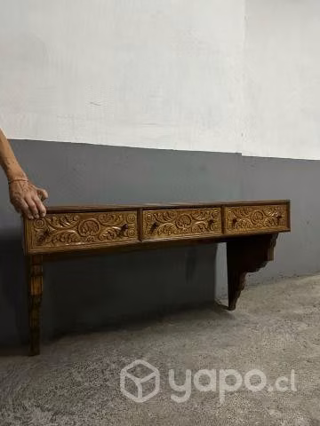 Mesa pegada a la pared + espejo + sillón - Imagen 3