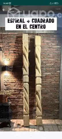 Pilares en pino nacional