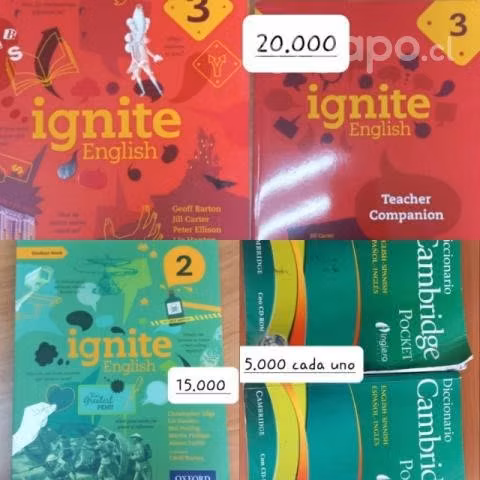 Textos y diccionario en ingles