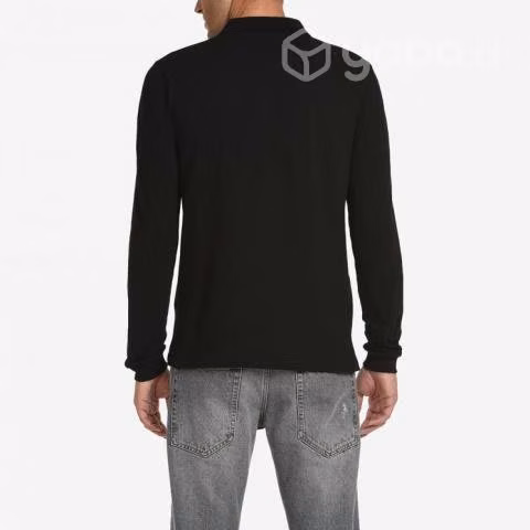 Polera Juventus Estilo Polo Manga Larga Cuello Est