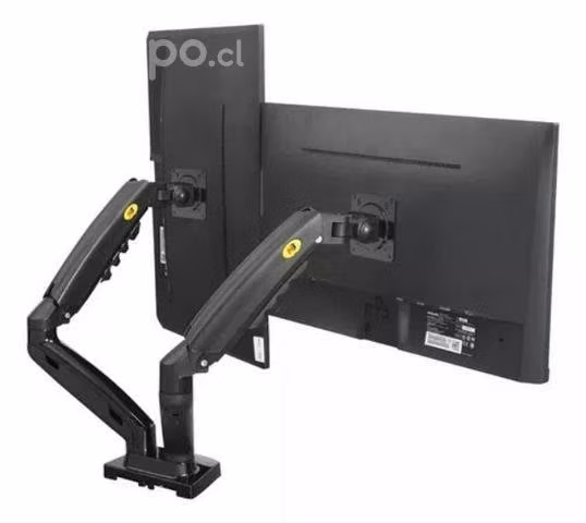 Soporte Ergonómico De Mesa Tv/monitor 2 Brazos