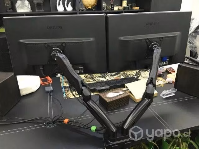 Soporte Ergonómico De Mesa Tv/monitor 2 Brazos