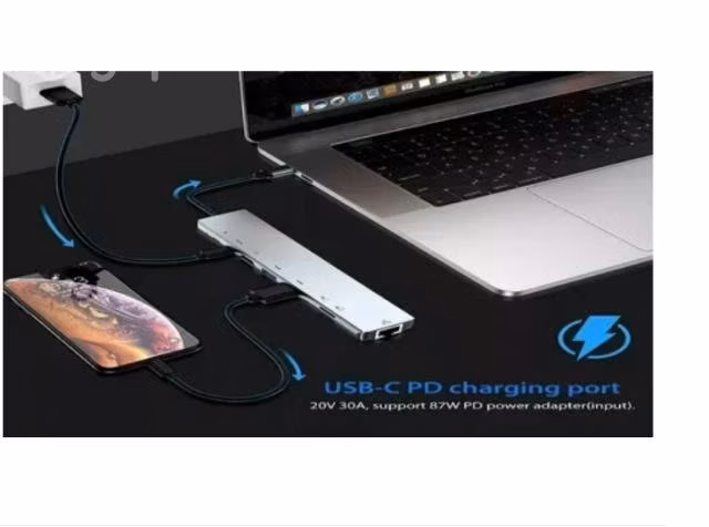 Adaptador Hub Usb Tipo C 8 En 1 Para Macbook Air P - Imagen 5