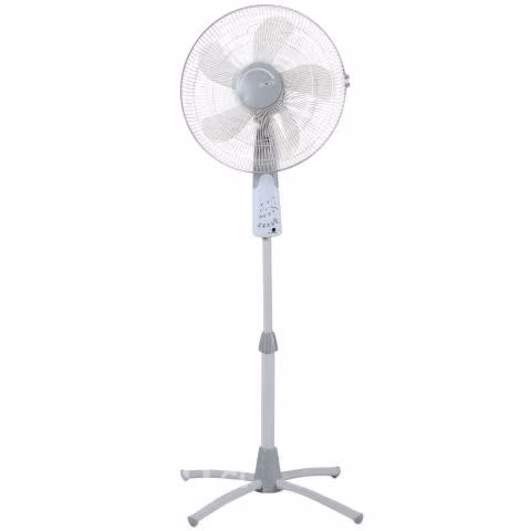 Ventilador de pedestal 16" blanco/gris