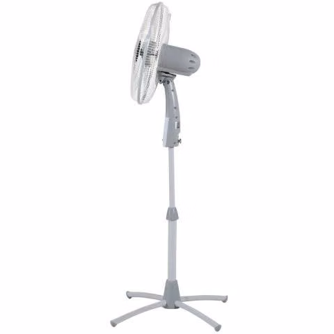 Ventilador de pedestal 16" blanco/gris - Imagen 3