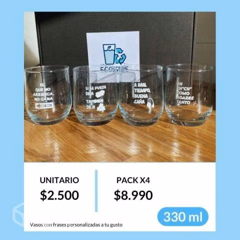 Vasos personalizables - ecofriendly