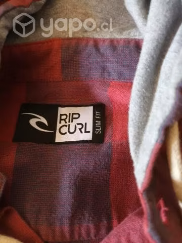 Poleron Rip Curl escoses botones y gorro L slimfit