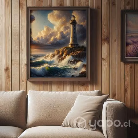 Pintura Oleo Faro Solitario Print