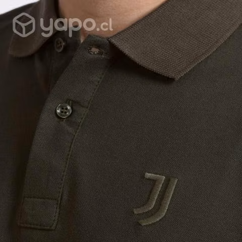 Polera Juventus Pique Estilo Polo Cuello Green