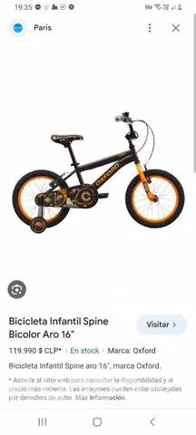 Bicicleta oxford aro 16