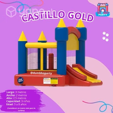 Inflable para niños entre 3 a 8 años
