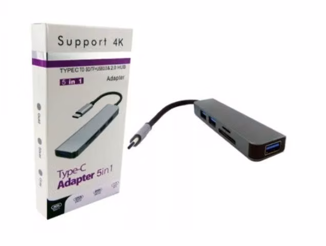 Hub Tipo C 5 En 1 Con E Usb 4k Envio Gratis