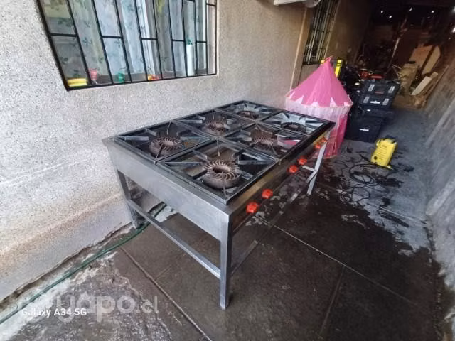 Cocina anafe 6 quemadores