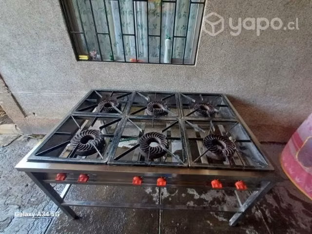 Cocina anafe 6 quemadores