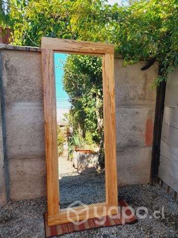 Espejo Rectangular con marco de madera