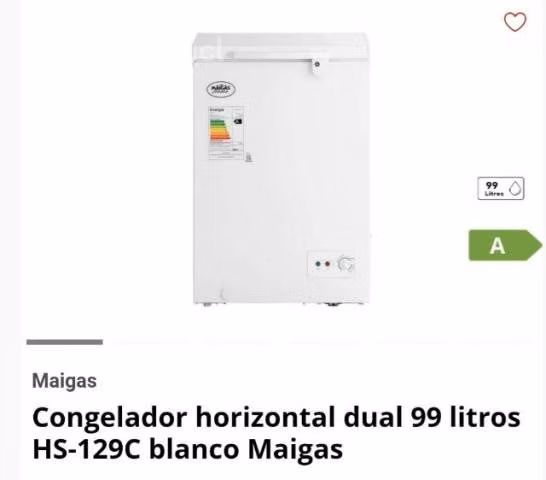 Congeladora 99 litros