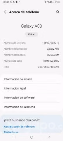 celular samsung AO3 - Imagen 3
