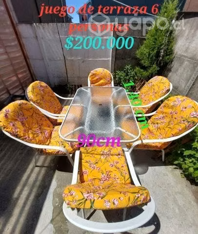 Juego de terraza 6 personas