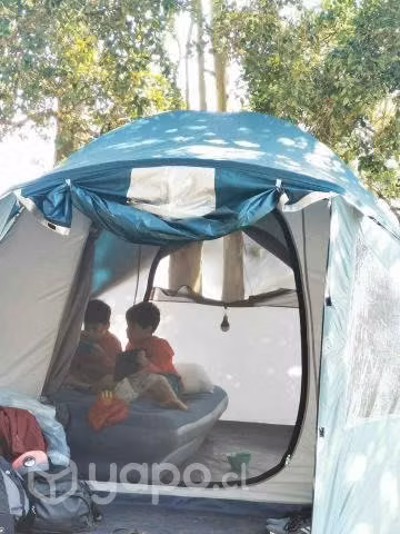 Pack de Carpa 6p, 4 sacos dormir, Colchón inflable