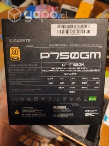 Fuente de poder 80+gold,750watts modular - Imagen 5