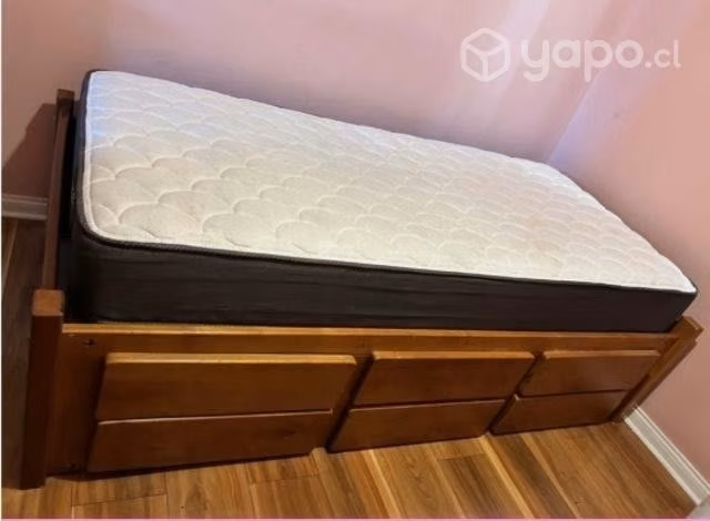 Práctica cama con 6 cajones