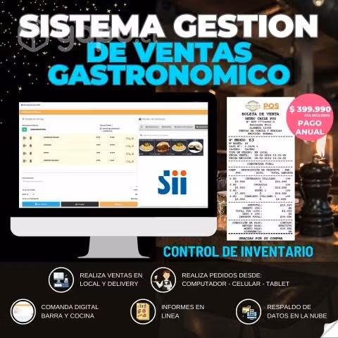 Punto de venta para Restaurante pago anual