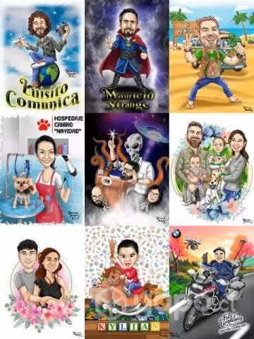 Caricaturas personalizadas Barrera