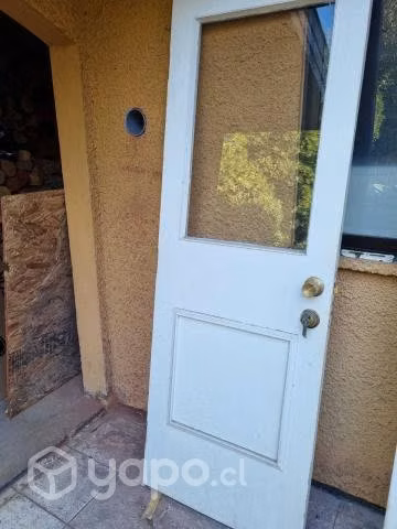 Puerta con ventana de vidrio 200x70