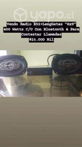 Radio B52+Lengüetas De "6x9" 400Watts