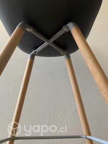 Silla alta pp con patas de madera - Imagen 5