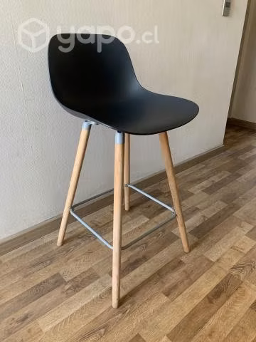 Silla alta pp con patas de madera - Imagen 4
