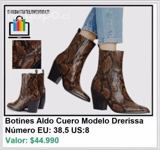 Botines Aldo modelo Drerissa Piel De Serpiente