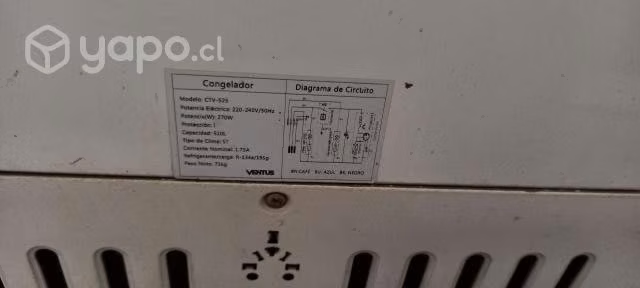 Congelador horizontal tapa dura Ventus
