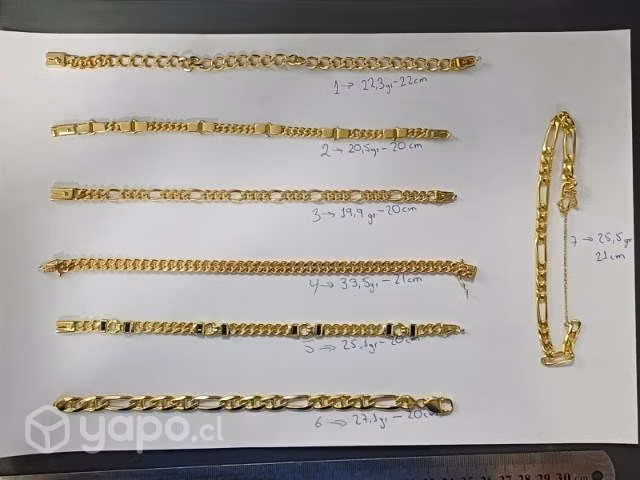 Venta de oro 18Kl con certificado de la calidad de