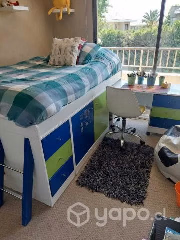 Cama/escritorio con almacenamiento - Imagen 4