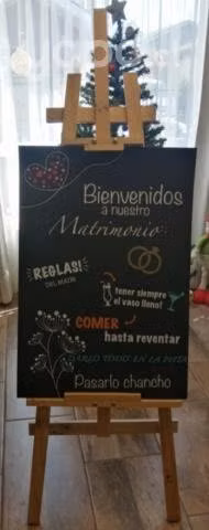 Letrero para boda