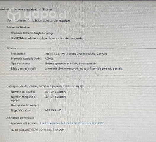 Notebook HP blanco - Imagen 5