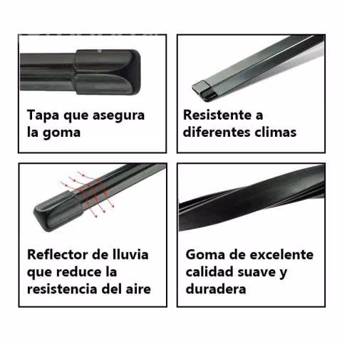 Set Plumillas x3 Limpiaparabrisas Audi Q7 4L 2006-