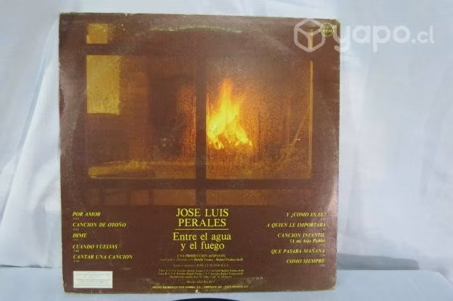 Vinilo José Luis Perales Entre Agua Y Fuego 1982