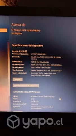Acer aspire A315-56