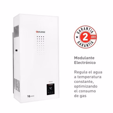 Calefont 16 litros Gas natural Tiro natural Splend