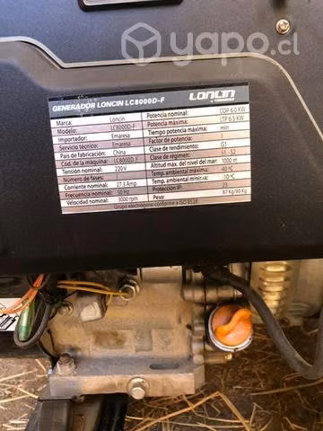 Generador eléctrico Loncin 6,5 kw