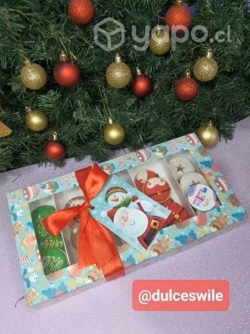 Caja de galletas de mantequillas navideñas - Imagen 2