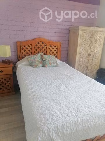 Maravilloso set Cama de madera + colchón + velador - Imagen 4