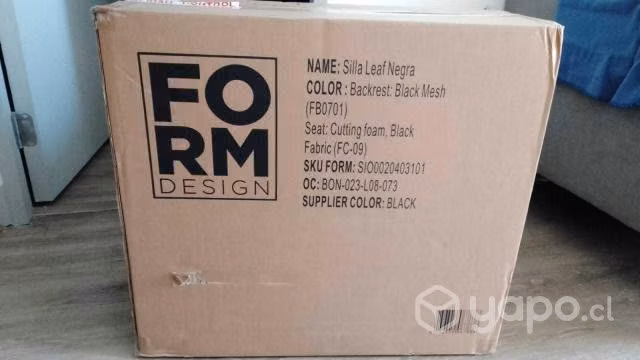 Silla Oficina Nueva Leaf Negra - Form Design