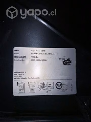 Baúl maleta de techo grande hapro - Imagen 9