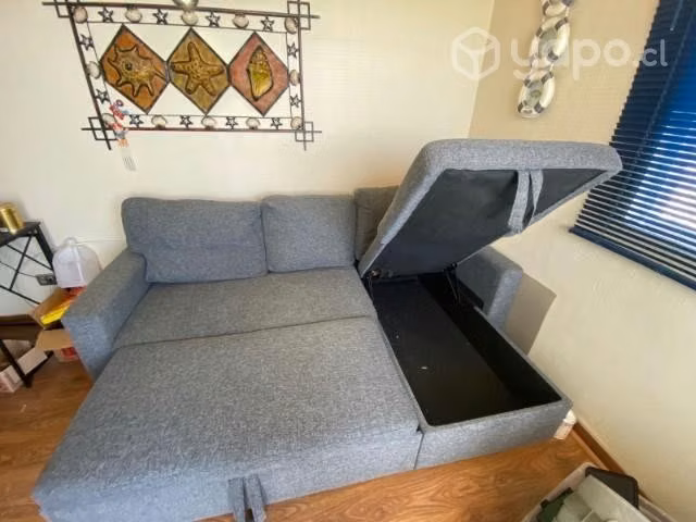 Sofa tres cuerpos cama y baulera